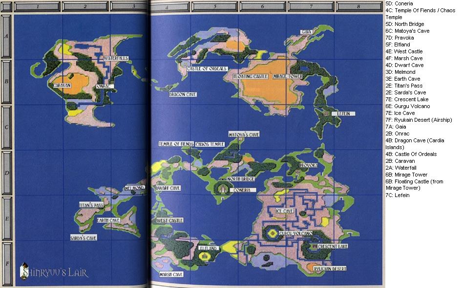 World Map - Final Fantasy I Walkthrough